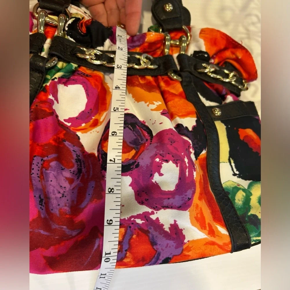 🧡”Wilson’s Leather” NWOT Floral Multicolor Shoulder Bag w/ Multiple Pockets💜 - Picture 12 of 15